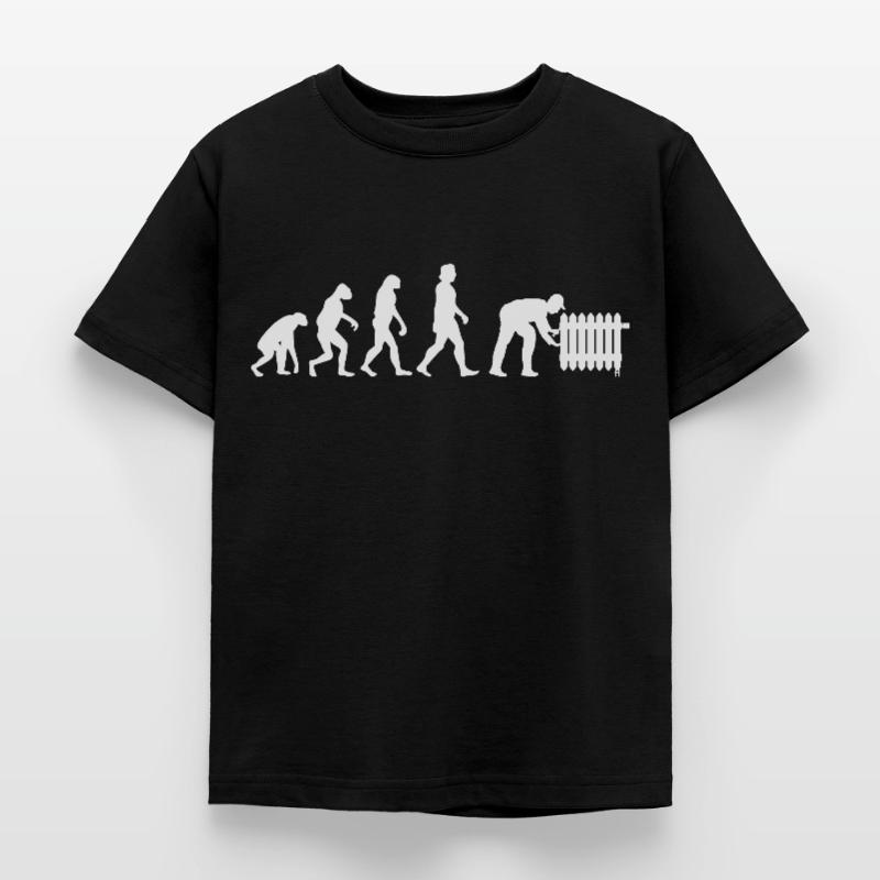 Heating engineer evolution heating system mechanic Kids' T-Shirt