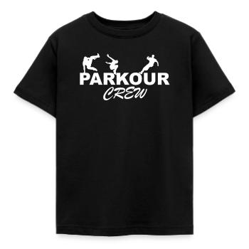 Parkour Crew Parkour Runner Parkour Runner - Kids' T-Shirt - black - Front - AI Model Kid Female (0cm)