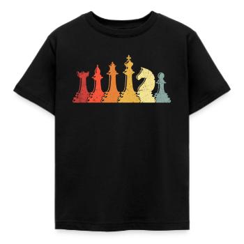 Pièces d’échecs Jeux d’échecs Sports d’échecs Cadeau - T-shirt Enfant - noir - Devant - AI Model Kid Female (0cm)