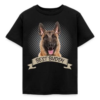Malinois Belgian Shepherd - Kids' T-Shirt - black - Front - AI Model Kid Female (0cm)