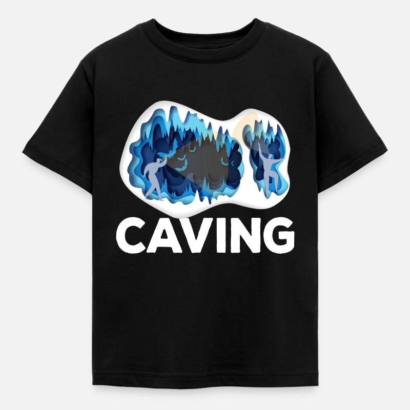 Caving Cave Cave Cave Research - Kids' T-Shirt - black