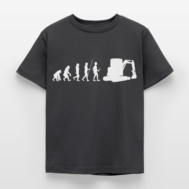 Excavator construction work Road construction dredging work Kids' T-Shirt