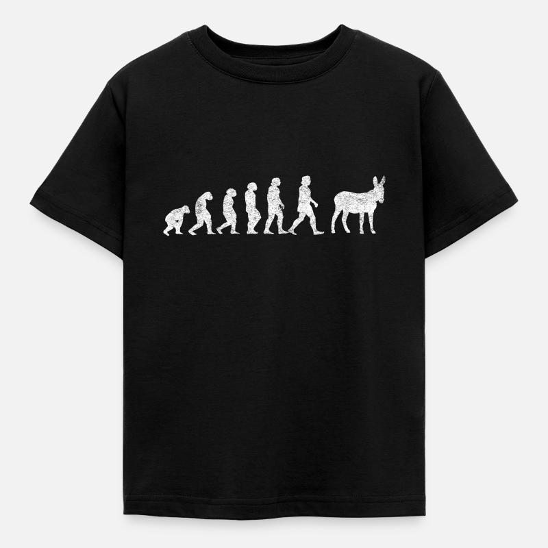 Donkey Mules Mules Mulis Evolution - Kids' T-Shirt - black