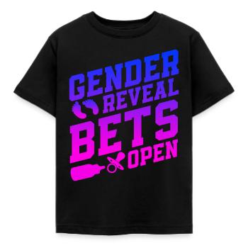 Gender Reveal Bets Open - Kinder T-Shirt - Schwarz - Vorne - AI Model Kid Female (0cm)
