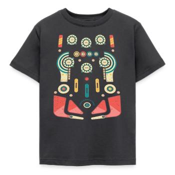 Cool retro pinball arcade - pinball arcade machine - Kids' T-Shirt - dark grey - Front - AI Model Kid Female (0cm)