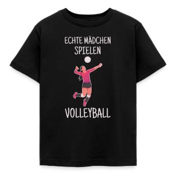 Volleyball Mädchen - Kinder T-Shirt - Schwarz - Vorne - AI Model Kid Female (0cm)