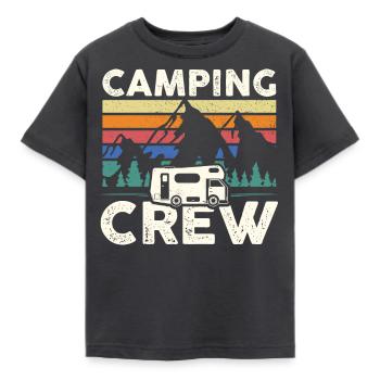 Camping Crew Stealth Campers Campervans - Kids' T-Shirt - dark grey - Front - AI Model Kid Female (0cm)