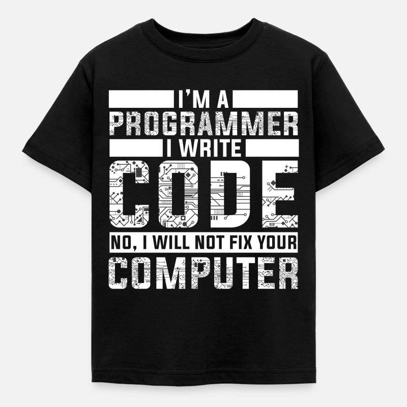 Développeur de programmeur - Code Geek Geek - T-shirt Enfant - noir