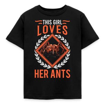 Cadeau fourmilière fourmis fourmis fourmis - T-shirt Enfant - noir - Devant - AI Model Kid Female (0cm)