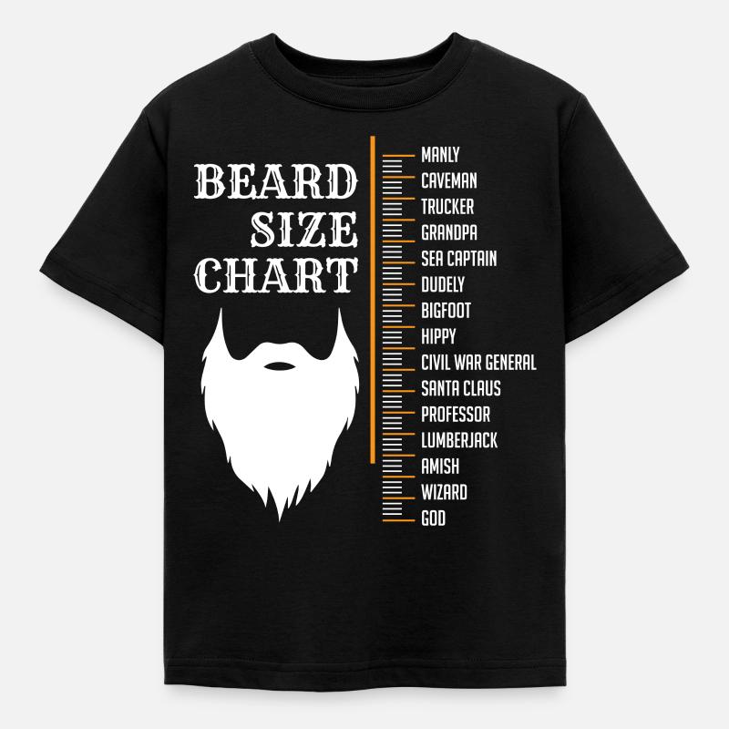 Bear Size Chart, Bearded, Bearded - Kids' T-Shirt - black
