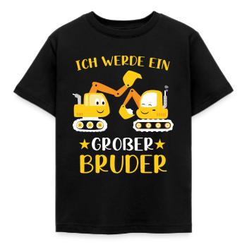 Großer Bruder 2022 Bagger - Kinder T-Shirt - Schwarz - Vorne - AI Model Kid Female (0cm)
