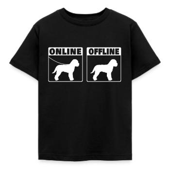Connexion Internet Lagotto Romagnolo Lagotti - T-shirt Enfant - noir - Devant - AI Model Kid Female (0cm)