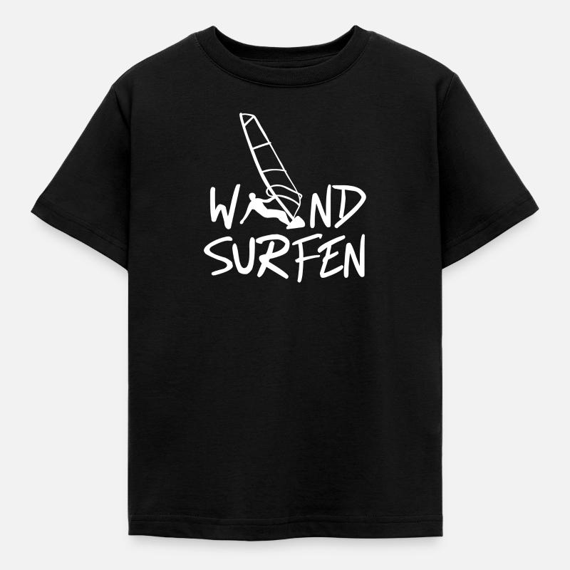 Windsurfen Windsurfing Windsurfer - Kinder T-Shirt - Schwarz