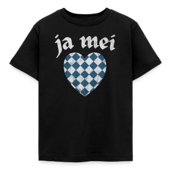 Ja Mei - Bayrisch Boarisch Bayern - Kinder T-Shirt - Schwarz - Vorne - AI Model Kid Female (0cm)