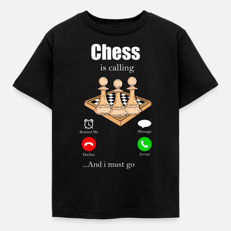 Schach - Kinder T-Shirt - Schwarz