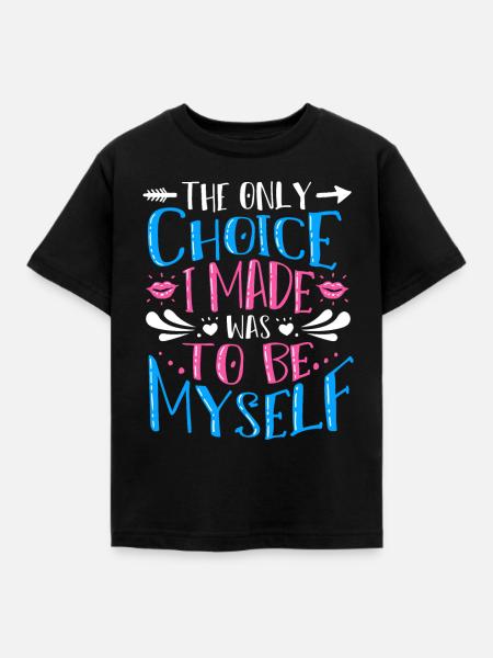Support Transgender - Kinder T-Shirt - Schwarz