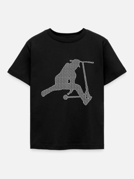 Stunt Scooter - Kinder T-Shirt - Schwarz