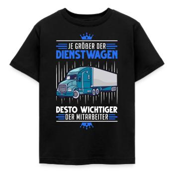 LKW-Fahrer Dienstwagen Lastwagen Spedition LKW - Kinder T-Shirt - Schwarz - Vorne - AI Model Kid Female (0cm)