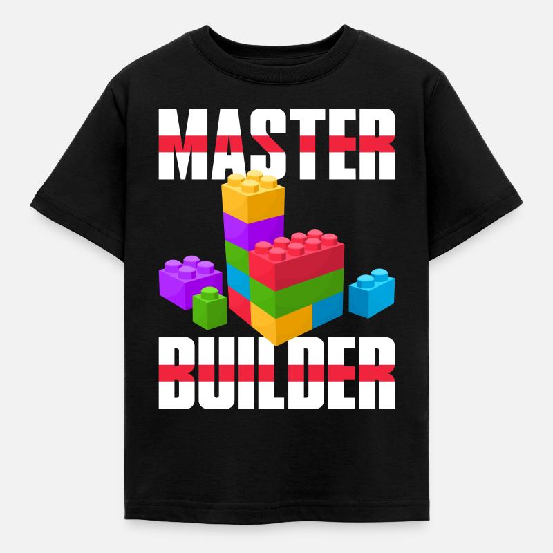 | de chemises Master Builder Mignon Maître Constructeur de blocs - T-shirt Enfant - noir