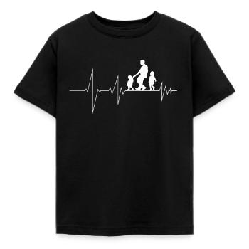 Vater 2 Kinder Sohn Tochter Vatertag Geschenk - Kinder T-Shirt - Schwarz - Vorne - AI Model Kid Female (0cm)