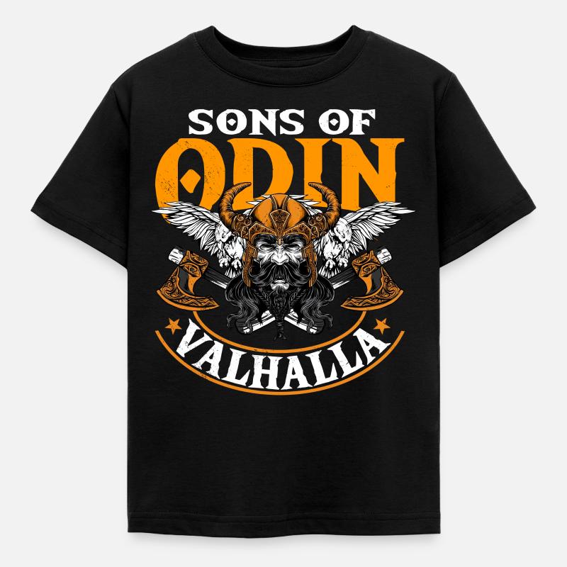 Fils Odin, Valhalla, Vikings, Vikings - T-shirt Enfant - noir