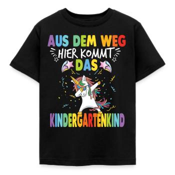 Kita Kindergarten Tagesmutter Einhorn - Kinder T-Shirt - Schwarz - Vorne - AI Model Kid Female (0cm)