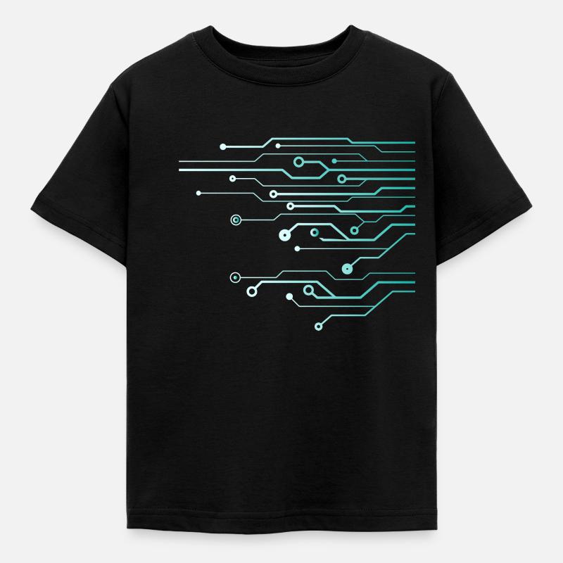 Computer Circuit Engineer Computer Nerd - T-shirt Enfant - noir