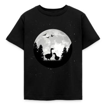 Goose Moon Goose Goose BreederGift - Kids' T-Shirt - black - Front - AI Model Kid Female (0cm)