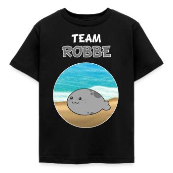 Team Robbe süß Tier Seelöwe cartoon lustig - Kinder T-Shirt - Schwarz - Vorne - AI Model Kid Female (0cm)
