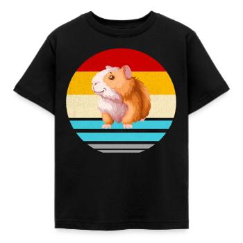 Meerschweinchen Haustier Nagetier - Kinder T-Shirt - Schwarz - Vorne - AI Model Kid Female (0cm)