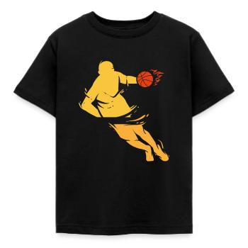 Joueur de basket-ball - T-shirt Enfant - noir - Devant - AI Model Kid Female (0cm)