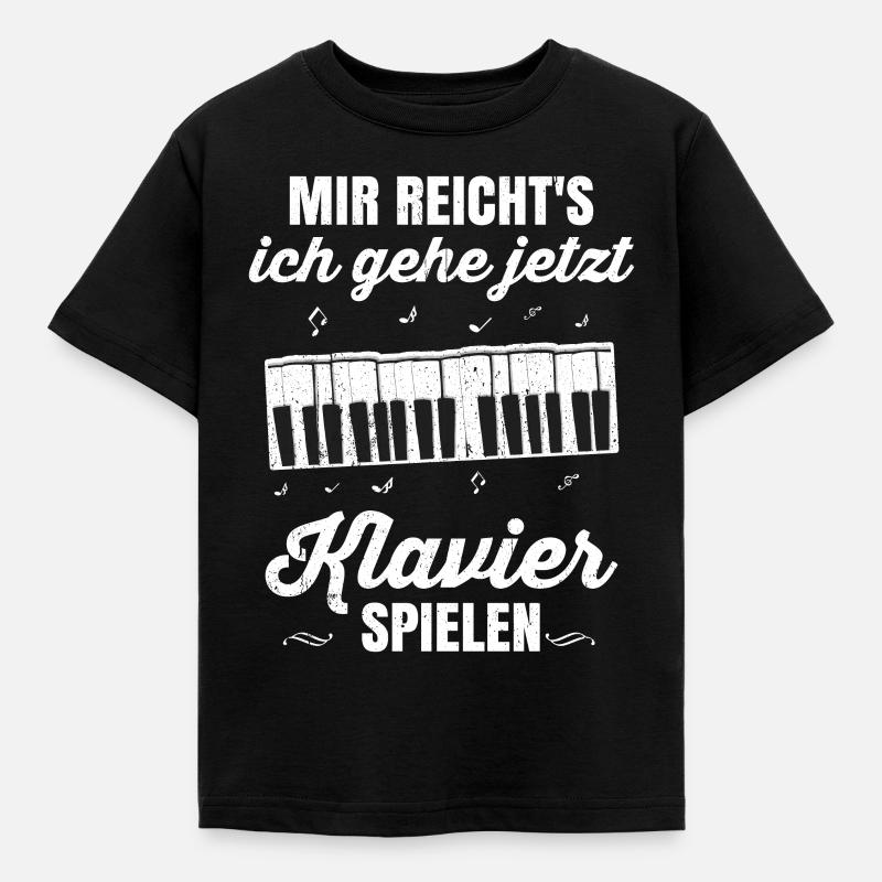 Klavier - Kinder T-Shirt - Schwarz