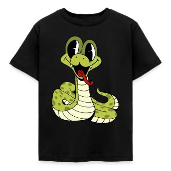 Knuddlige niedliche Schlange - Kinder T-Shirt - Schwarz - Vorne - AI Model Kid Female (0cm)