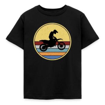 Motorcross Kinder - Kinder T-Shirt - Schwarz - Vorne - AI Model Kid Female (0cm)