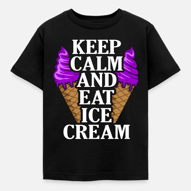 Eiscreme - Kinder T-Shirt - Schwarz