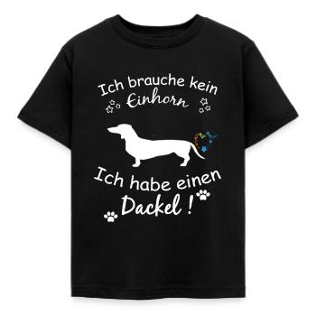Dackel Hund - Dackel - Kinder T-Shirt - Schwarz - Vorne - AI Model Kid Female (0cm)