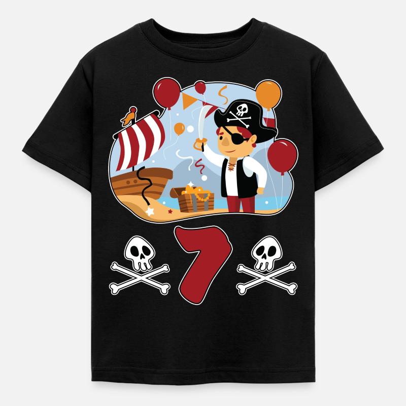 7 ans fun anniversaire d’enfant fun fun - T-shirt Enfant - noir