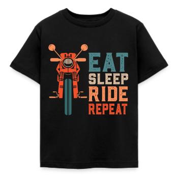Motorrad Alltag - Biker Bike Spruch - Kinder T-Shirt - Schwarz - Vorne - AI Model Kid Female (0cm)