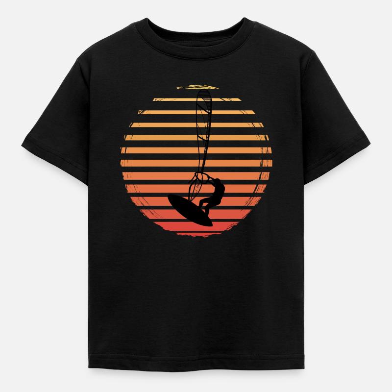 Windsurfing Windsurfers - Kids' T-Shirt - black