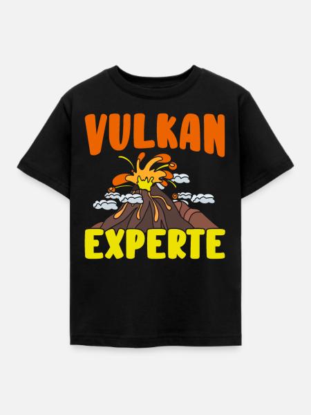 Vulkan - Kinder T-Shirt - Schwarz