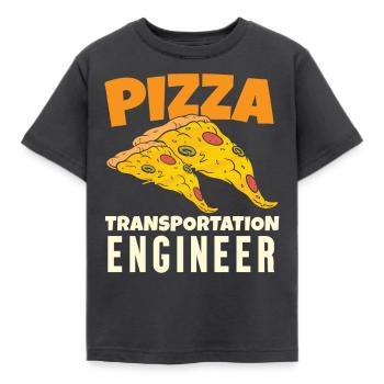 Pizza Transport Engineer - T-shirt Enfant - charbon - Devant - AI Model Kid Female (0cm)