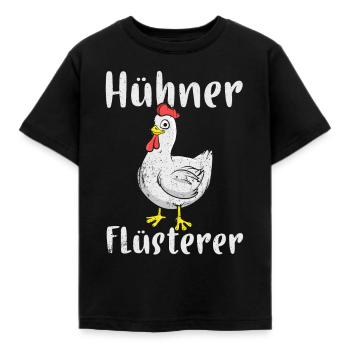 Huhn - Kinder T-Shirt - Schwarz - Vorne - AI Model Kid Female (0cm)