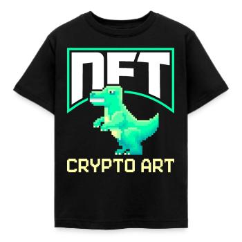 Nicht-fungible Token NFTs Krypto-Aktien NFT CRYPTO - Kinder T-Shirt - Schwarz - Vorne - AI Model Kid Female (0cm)