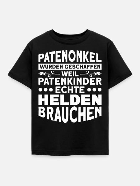 Taufe Patenkind Patenonkel - Kinder T-Shirt - Schwarz