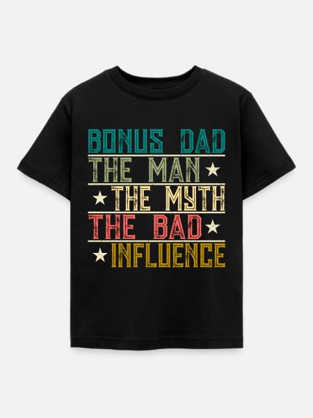 Bonus Dad - Kinder T-Shirt - Schwarz