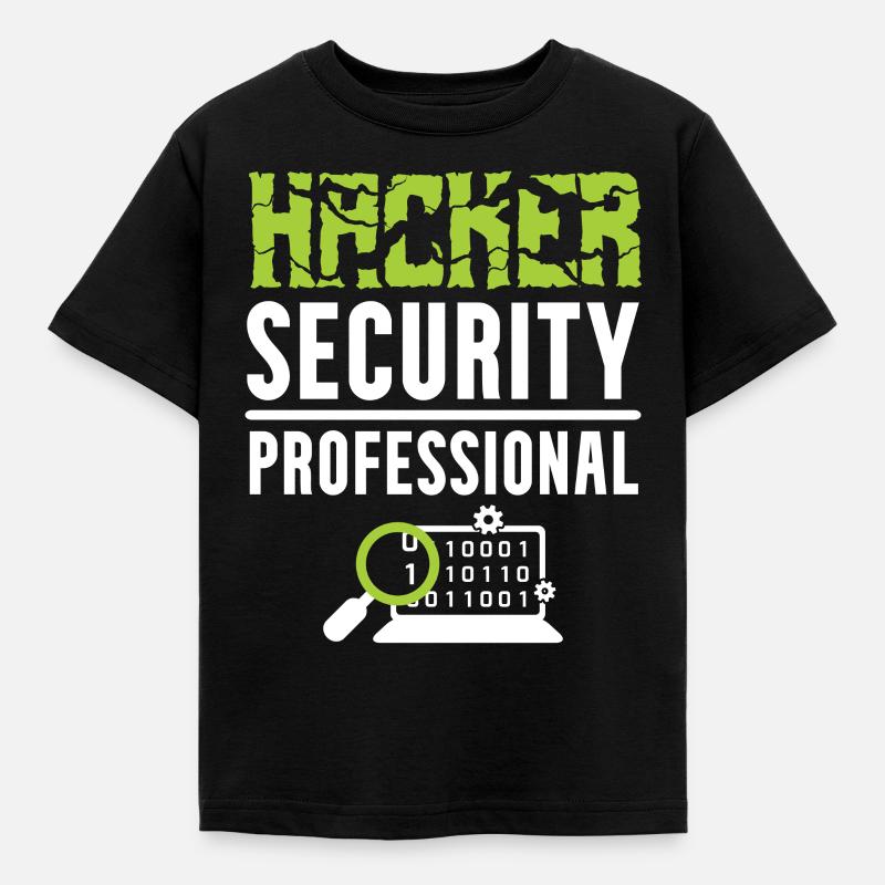 Hacker Security Professional - Kinder T-Shirt - Schwarz