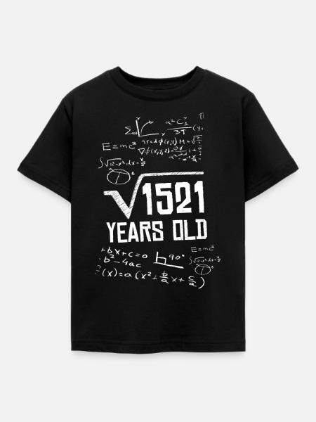 1521Jahre Alt Wurzel 39. Geburtstag Mathemathiker - Kinder T-Shirt - Schwarz