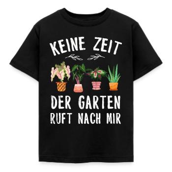 Garten - Kinder T-Shirt - Schwarz - Vorne - AI Model Kid Female (0cm)