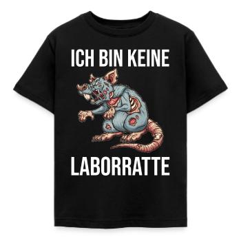 Ich bin keine Laborratte Gegen Tierversuche - Kinder T-Shirt - Schwarz - Vorne - AI Model Kid Female (0cm)