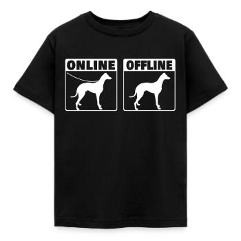Whippet Hund Online Windhund Sighthound - Kinder T-Shirt - Schwarz - Vorne - AI Model Kid Female (0cm)